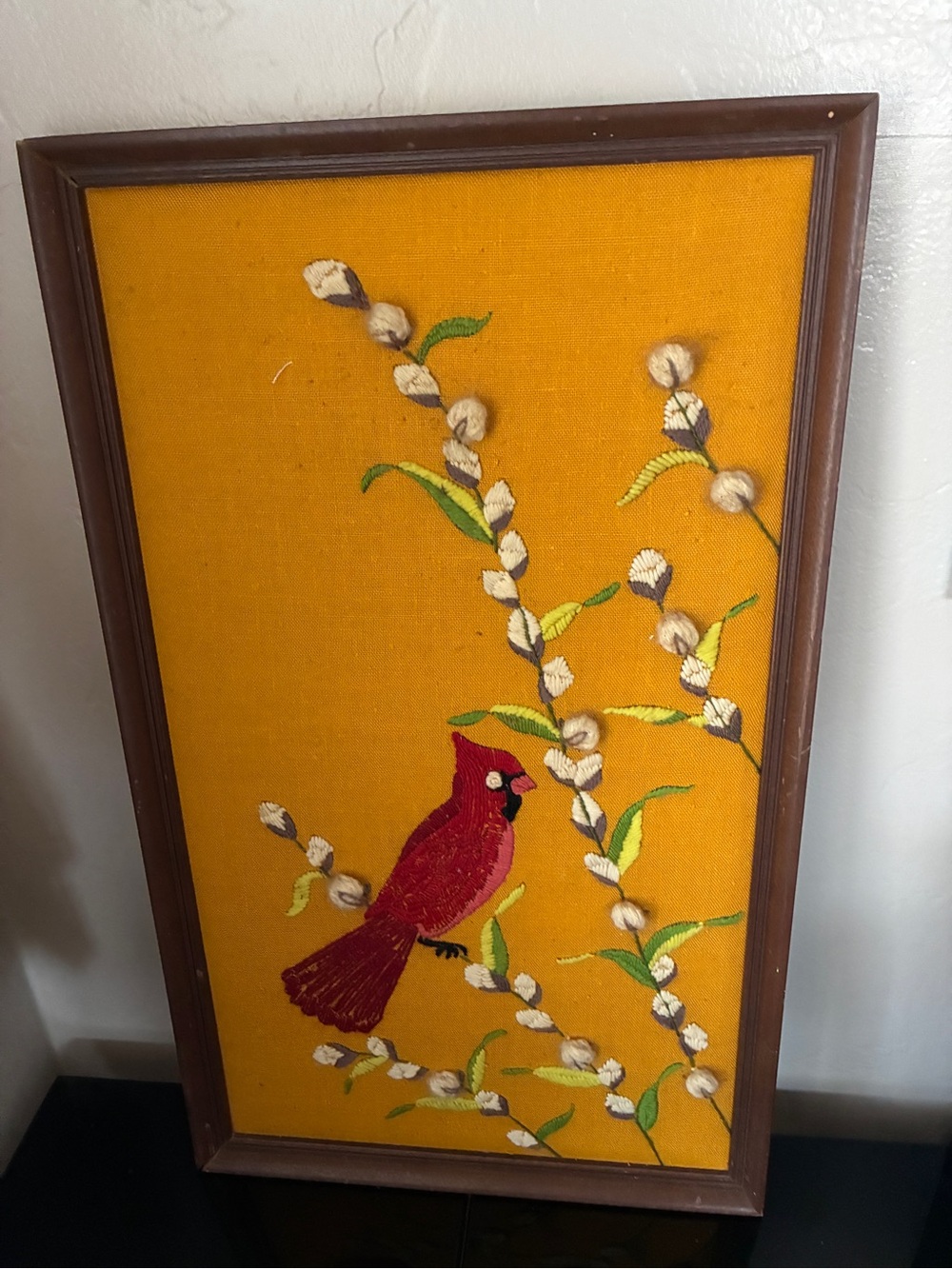 Vintage Cardinal Embroidery